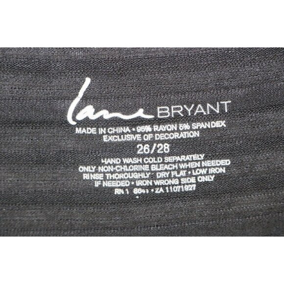 Lane Bryant Semi-Sheer Rhinestone Blouse-Size 26/28-Asymmetrical Hem-Scoop Neck - Picture 4 of 6